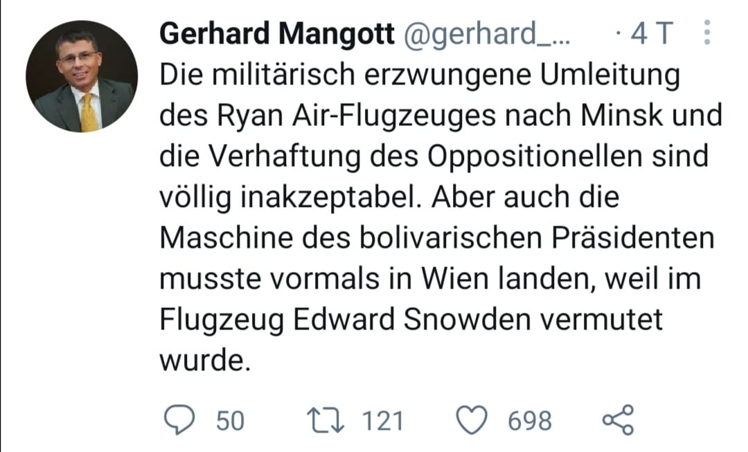 muellerschin's tweet photo. Als ich das unerträgliche und widerwärtige Folter-"Interview"mit Roman Protassewitsch angeschaut habe, musste ich auf einmal an diesen Tweet hier denken. Und ich unterstelle hier natürlich gar nichts, der Zusammenhang ist völlig zufällig... #freePratasevich #belarushighjacking https://t.co/6VpQ7NjD7o