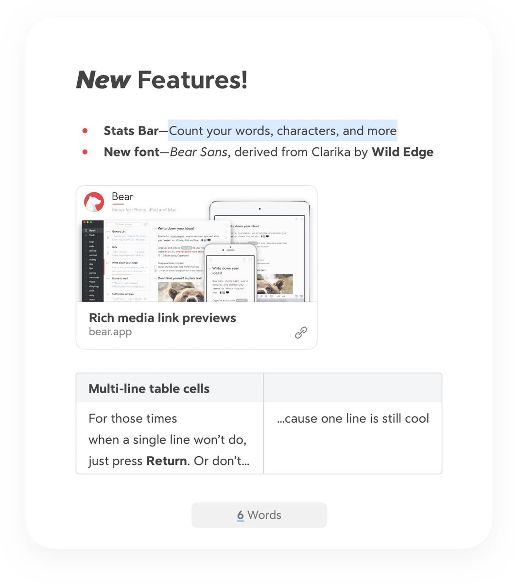 Bear - Markdown Notes tweet media