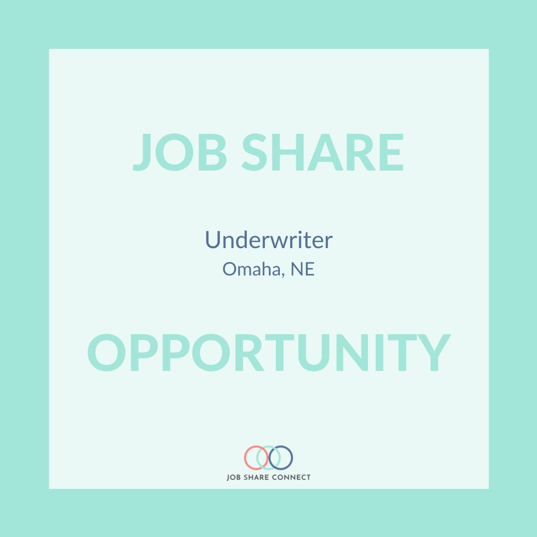 JobShareToday's tweet image. We&apos;re looking for Underwriters!
Full-time or Job Share 
Job Share Connect is hiring for an Insurance Brokerage that has a great culture, leadership, and lots of flexibility!  Learn more here: bit.ly/3gcpGGD
#hiring  #flexibility #worklifeintegration #jobshare