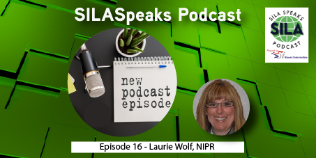 SilaSpeaks's tweet photo. SILASpeaks presents this month's guest speaker, Laurie Wolf, Deputy Director @ NIPR. Listen to this episode to find out about Laurie's experiences and journey in the industry as well as some updates about what the NIPR is up to! #joinSILA #insurance https://t.co/c4QkWjfz87 https://t.co/oze5o6YdOk