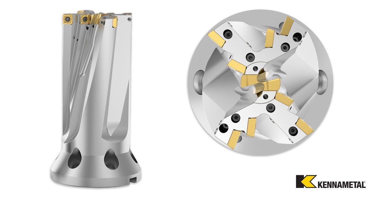 Kennametal's tweet photo. The unique design of the FBX flat-bottom drill eliminates radial forces
and directs cutting forces into the machine spindle. Minimizing tool deflection while maximizing tool life and metal removal rates. Learn more: https://t.co/1SgpG5zLYI
#titanium #aerospace #flatbottom #drill https://t.co/uDMrZCb1QX