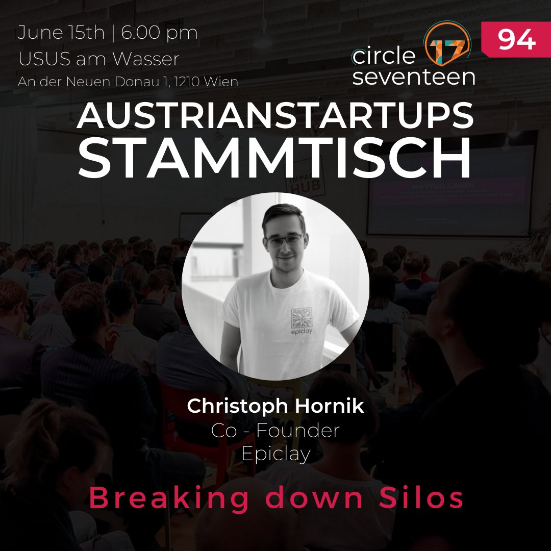austrianstartup's tweet photo. 🔥 This month, our #Stammtisch is going offline again! For this special event, we have teamed up with #Circle17 to talk about Breaking down Silos!
➡️ Get your free ticket and join us on June 15th at USUS am Wasser: https://t.co/0awSmsQOp3
#AustrianStartups https://t.co/gG350Oqpl1