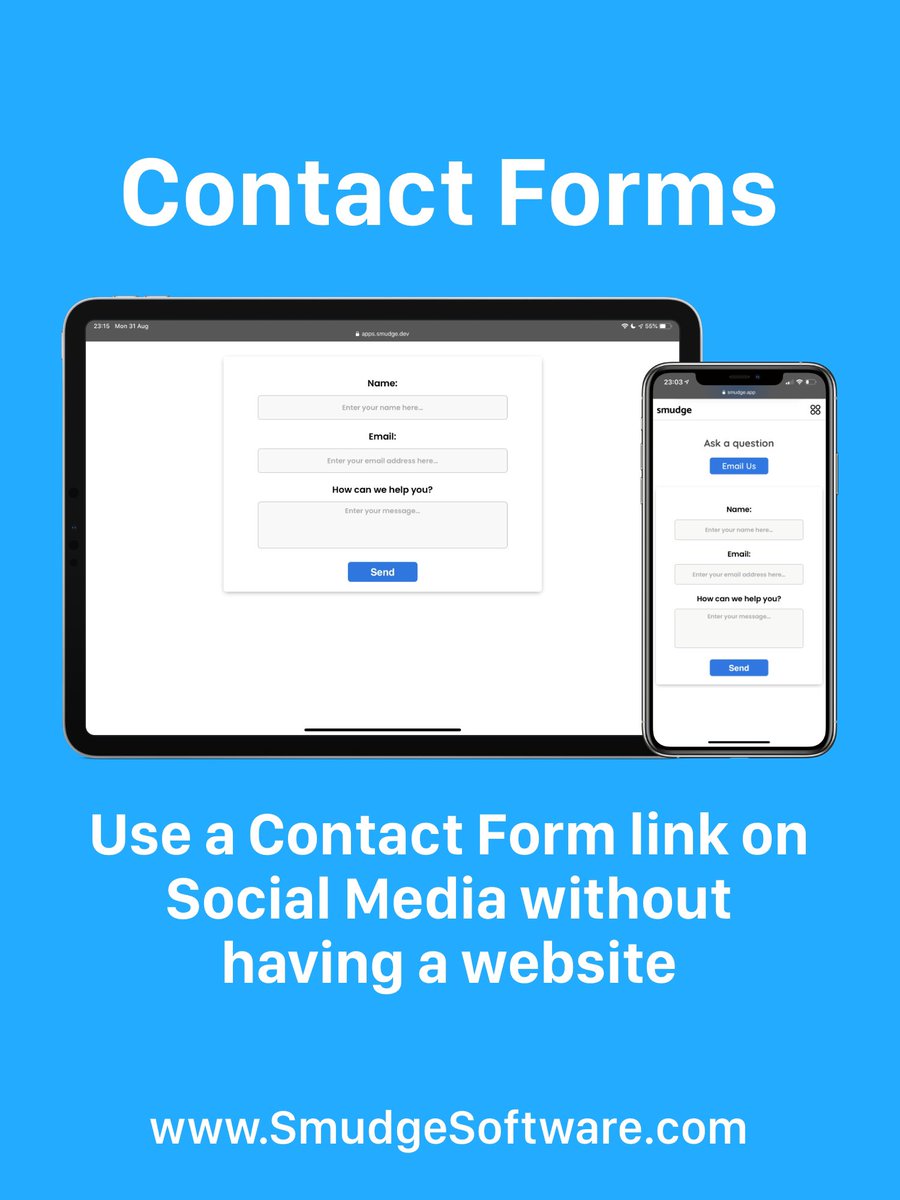 sof_magazine's tweet photo. 30 Day Free Trial - Simple setup
Sign up now at https://t.co/D5Z7PY1j1M

Your form can be added to your website by linking from a button or by embedding onto a page. 

You can also share the form by linking from Social Media, WhatsApp, email, text message etc. 
@smudge_apps https://t.co/ONnq1tJGlV