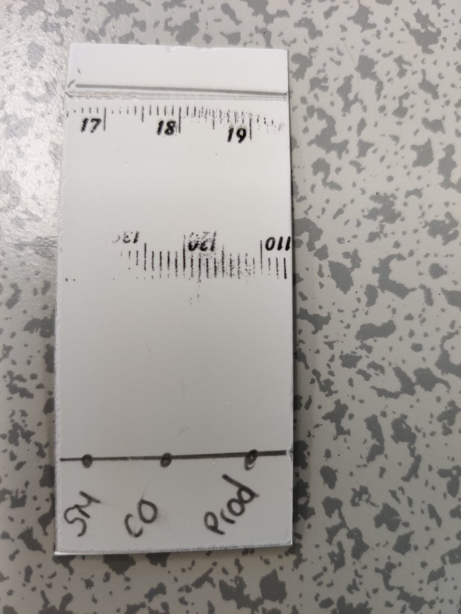 dr_jwg's tweet photo. About 8 weeks ago I was quite giddy for my first day back in #theteachinglab. After coordinating Y1/Y2 labs, with 15 days in the lab myself, I would say it was intense and enjoyable. And I saw a ruler imprint on a TLC plate for the first time... And I've seen a lot of TLCs! https://t.co/aA0wLWktTN