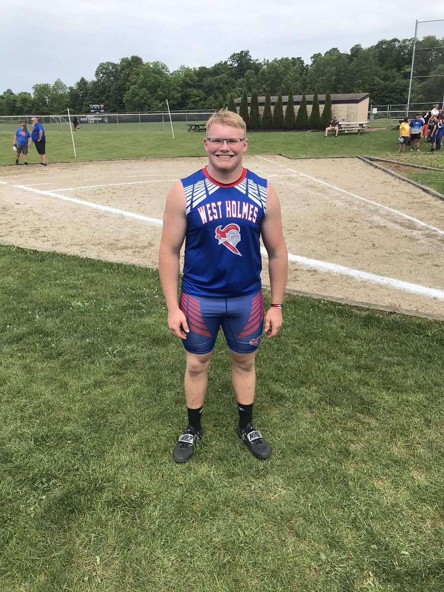 Lane Graham State Champion in the shot put with a throw on 59’9!!