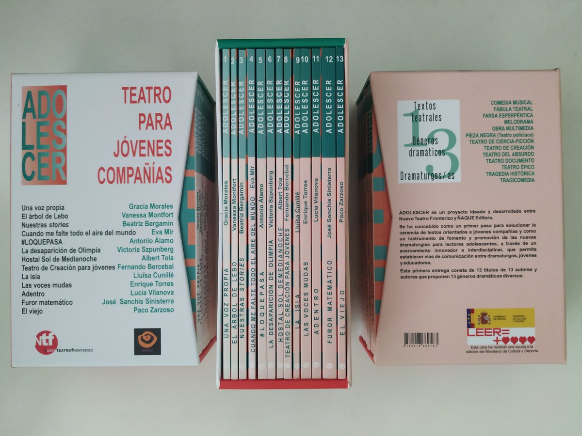 FBercebal's tweet photo. Por si te interesa para tu noticiario, la semana que viene sale a la venta ADOLESCER, 13 textos de 13 dramaturgos contemporáneos para jóvenes compañías @angelmartin_nc @NAQUEteatro @FBercebal https://t.co/ck3UBVgajb
