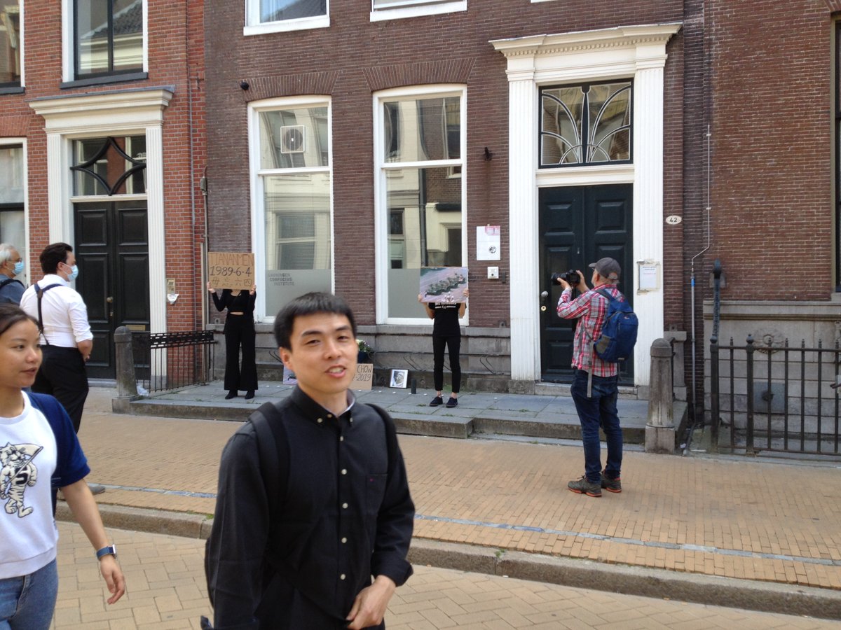 AsiaReportcom's tweet photo. Today's #Groningen #China #demo for #freedom in #HongKong &amp; 4 the #Chinese: Sadly, Except for a handful of people among which David Jan Meijer @DVSGroningen, myself &amp; good friend @kozynl Not too many folks seem yet aware of the Chinese undermining of our freedoms #Boteringstraat https://t.co/Tdp2J2pW5O
