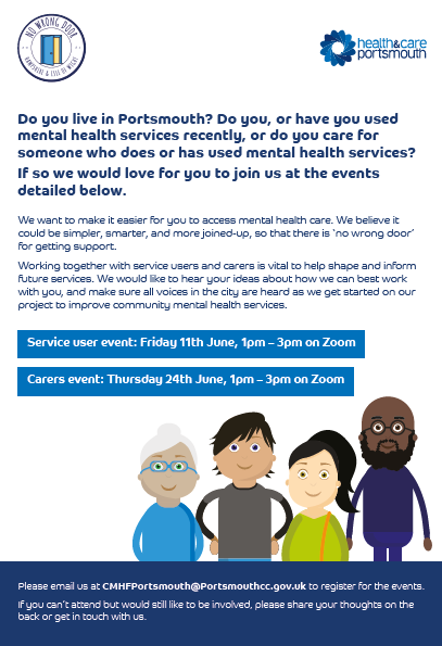 Joe Croombs (she/her) RGN BSc MSc ILM Level 7 (@joe_croombs) on Twitter photo So excited, only a week to go! Do you live in Portsmouth? If yes and you are or have used mental health services recently, or care for someone who does, then please read below and get in touch. You can really help make a difference <a href="/SolentNHSTrust/">Solent NHS Trust</a> <a href="/HCPortsmouth/">Health and Care Portsmouth</a> <a href="/slb306/">Sarah Balchin</a> So excited, only a week to go! Do you live in Portsmouth? If yes and you are or have used mental health services recently, or care for someone who does, then please read below and get in touch. You can really help make a difference <a href="/SolentNHSTrust/">Solent NHS Trust</a> <a href="/HCPortsmouth/">Health and Care Portsmouth</a> <a href="/slb306/">Sarah Balchin</a>
