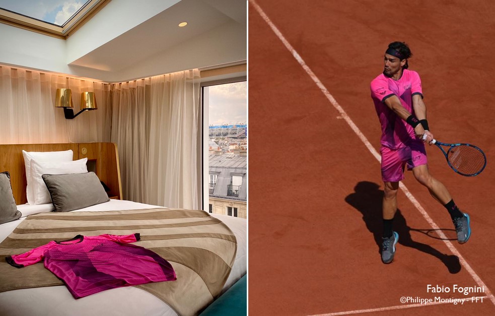 Maison_Albar's tweet photo. A l'occasion de son passage au Maison Albar Hotels - Le Pont Neuf, le joueur italien Fabio Fognini (N27 Mondial) offre à un de nos abonnés, son T-Shirt officiel dédicacé.
Pour tenter votre chance, rendez-vous sur la page Instagram du Pont Neuf : https://t.co/k1J3BdblYZ https://t.co/hYJ3K7WsmQ