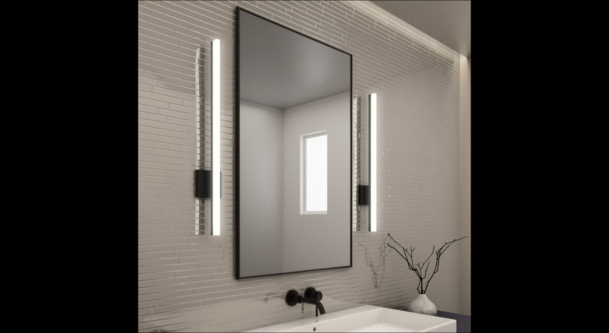 sonnemanlight's tweet photo. Stiletto’s minimal rectilinear, ultra-sophisticated and precise solid acrylic is thrust through a slim aluminum channel, perfectly radiating even LED illumination from within. #sonnemanlight #bathlighting #modernbath https://t.co/5k6yMR2xbM