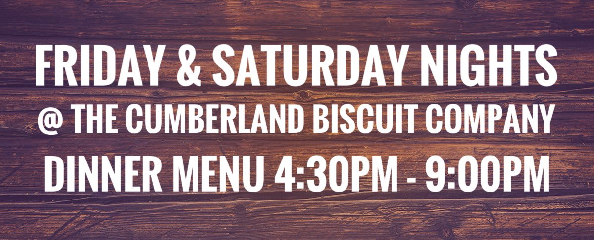 cbcbiscuits's tweet photo. CBC is expanding it’s dinning experience this week with offering dinner on Friday &amp; Saturday nights from 4:30pm to 9:00pm! Also, draft &amp; bottled beer is now avaiable... Make plans to come experience our delicious food &amp; great ambiance of downtown MCMinnville. See you on Main. https://t.co/lL0fxVNPF9