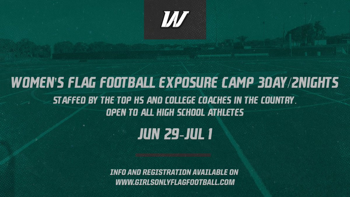 Don't miss out on this opportunity.  One of a kind camp for high school flag football players.  <a href="/FlaHSFootball/">FloridaHSFootball.com</a> <a href="/RobinsonFlag/">RobinsonFlagFootball</a> <a href="/RavensFlagFB/">Alonso Ravens Flag Football</a> <a href="/LonghornsFlagFB/">Lennard Flag Football</a> @WindermereFFB <a href="/RVSharksFlag/">Sharks Flag Football</a> <a href="/FlagNewsome/">Newsome Wolves Flag Football</a>