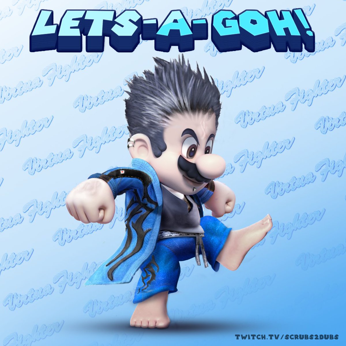 KBZ_SupahEM's tweet photo. LETS-A-GOH! Im having a BLAST playing my favorite fighting game character! I made this photo edit as a play on words #Nintendo pls dont hate me its for the luls. TY @vf_official for giving us this gem! Who else is having fun with VF5? #GohHinogami #VirtuaFighter5 #FanArtFriday https://t.co/XStjakE15a