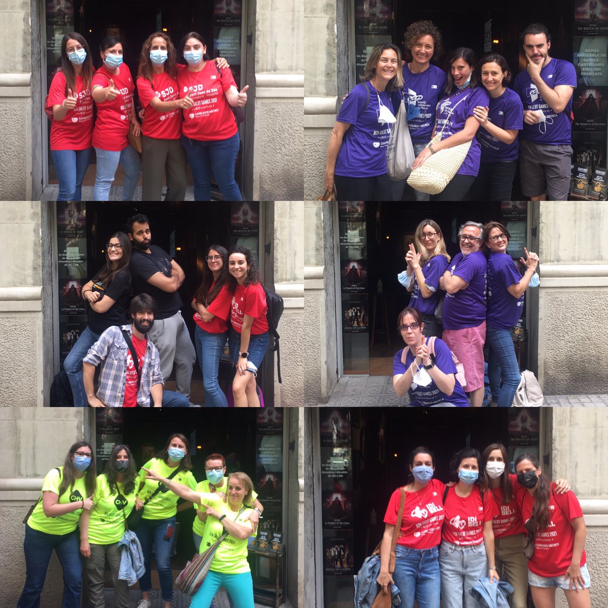 bcnsalutgames's tweet photo. Grup H, 2ª sessió 3er dia de #escaperoom als @bcnsalutgames 2021. Els equips de @idibell_cat , @CapSarria i @SJDbarcelona_ca @ResidentsCHV per 3 bones raon #teambuilding #vidasaludable i #solidaritat amb @la_marato el programa #cuidam i la #fundacioestimia al @escapehuntBCN https://t.co/O7Z989sxsX