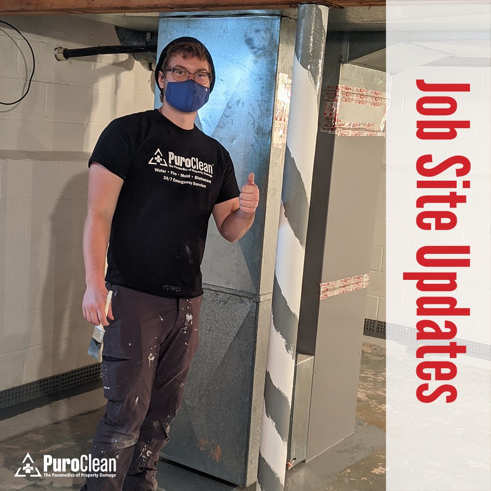 PuroCleanUnion's tweet photo. Who said that the work of a technician can't be a creative outlet? ⭐️
Good work Tommy! 😎 (of course he made sure that the pole ends up with a beautiful, even coat at the end!)

#propertydamage #njrealestate #cranfordnj #nj #westfieldnj #waterdamage #waterdamagecleanup https://t.co/Ds90mkpWcv