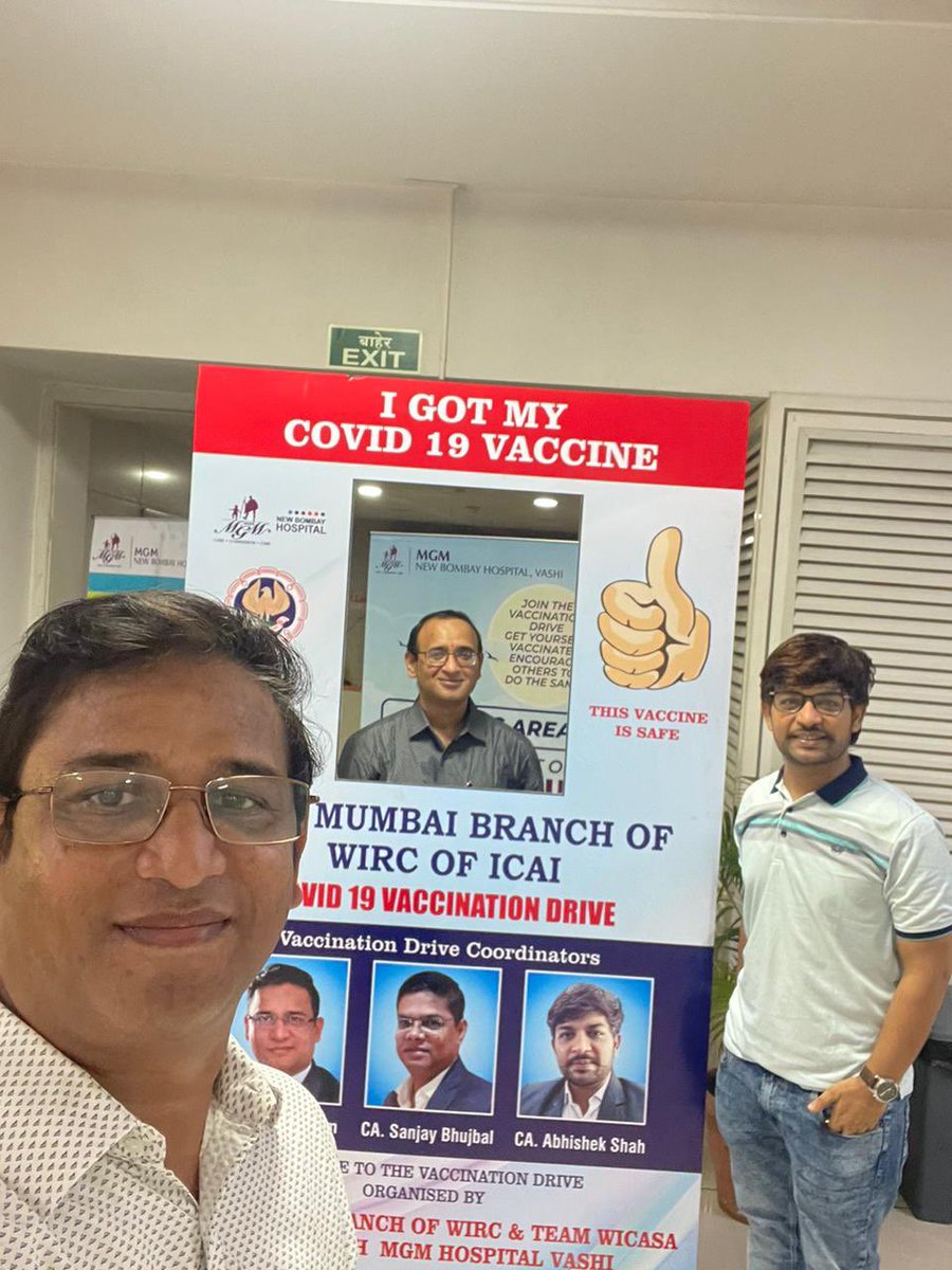 ManojMhatre_'s tweet photo. Excellent and disciplined vaccination drive by Navi Mumbai Branch of WIRC for CAs &amp; their family and for students. Kudos and special thanks to the man, CA Sanjay Nikam, who took efforts for this and make possible this smooth drive. We need people like CA Sanjay Nikam in WIRC. https://t.co/Ul3LldMBr0