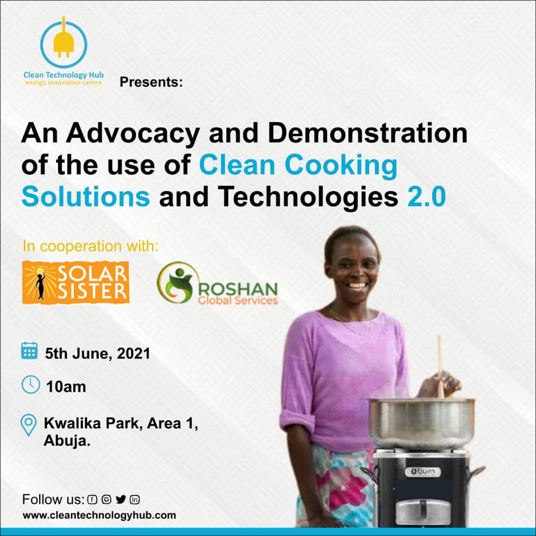 Cleantechhubng's tweet photo. Clean Tech Hub will be facilitating another Advocacy and Demonstration of Clean Cooking Solutions and Technologies at Kwalika Park, Area 1, Abuja at 10 am tomorrow with the support of our dear friends @solarsister_ng and Roshan!
#CleanTechHub
#CleanCookingAlliance https://t.co/LaIHIxR1LB