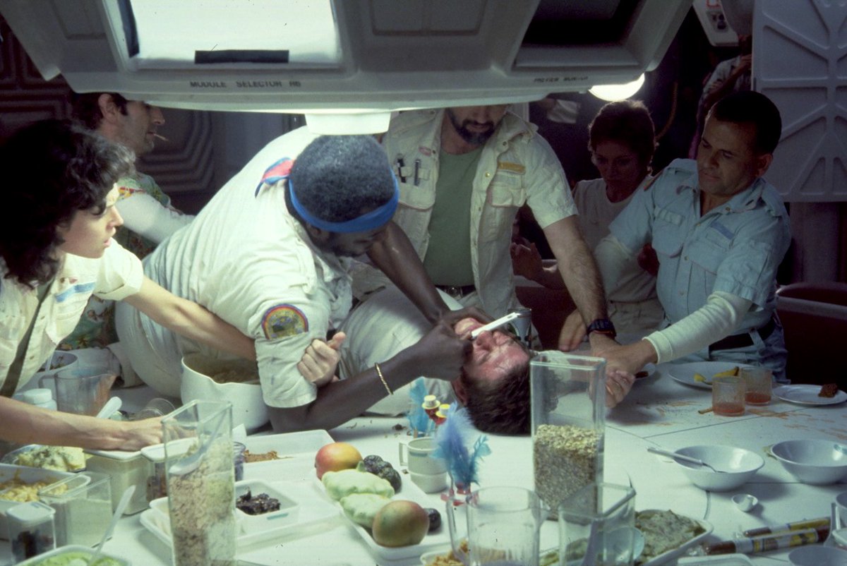 avpgalaxy's tweet photo. On this day in 2122 the chestburster births on the Nostromo and proceeds to kill all but one member of the crew and the ship's cat in the next 24 hours. #OnThisDay #Alien #SirRidleyScott #RidleyScott #Chestburster https://t.co/iHAxG1ZAVv