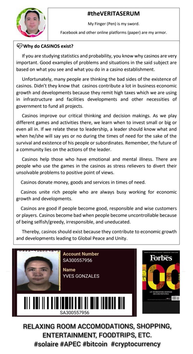 OnePowerProBui1's tweet image. RELAXING ROOM ACCOMODATIONS, SHOPPING, ENTERTAINMENT, FOODTRIPS, ETC.

Solaire Business Club Parking Lucky 0009

#solaire #APEC #bitcoin  #cryptocurrency