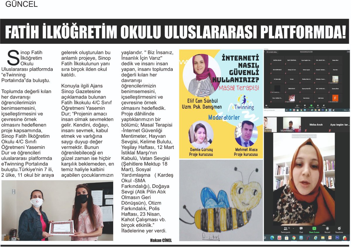 sinopfatihio's tweet photo. Okulumuz öğretmenimiz Yasemin DUR'un ve ortaklarının e twining projesi"Biz insaniz, insanlık için varız"
@sinopilmem 
@YaseminDUR13 https://t.co/mtgjeEwqJo