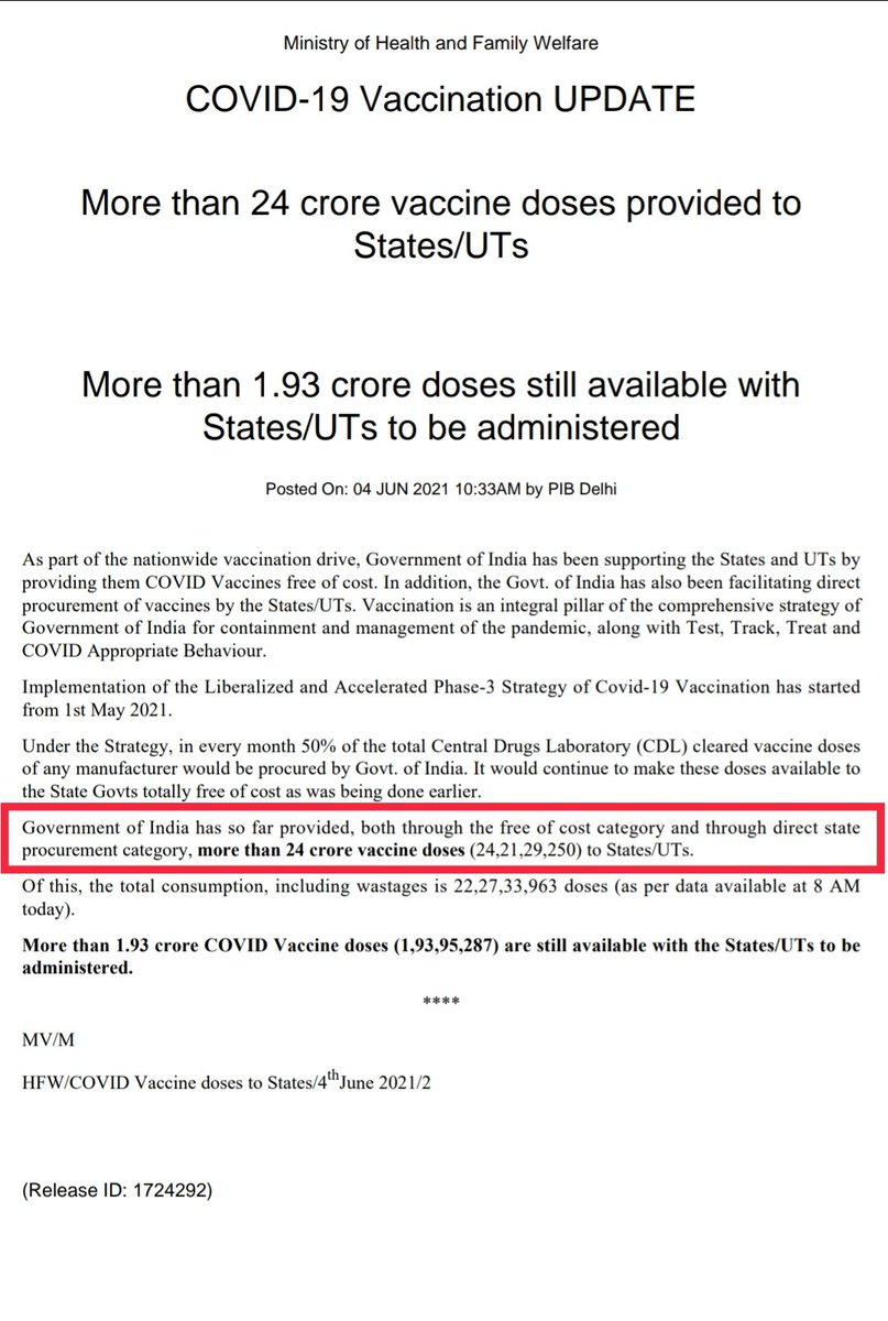 drmanishvadera's tweet photo. #ManipulatedData @PMOIndia @MoHFW_INDIA must stop such display of information by @PIB_India
Why GOI is 24 cr claim includes Vaccines procured by SG &amp; Pvt out of their own funds?

@INCIndia 
@ProfCong 
@RahulGandhi 
@priyankagandhi 
@ashokgehlot51 
@RaghusharmaINC 
@drsubhashg https://t.co/GpJHZP0yet