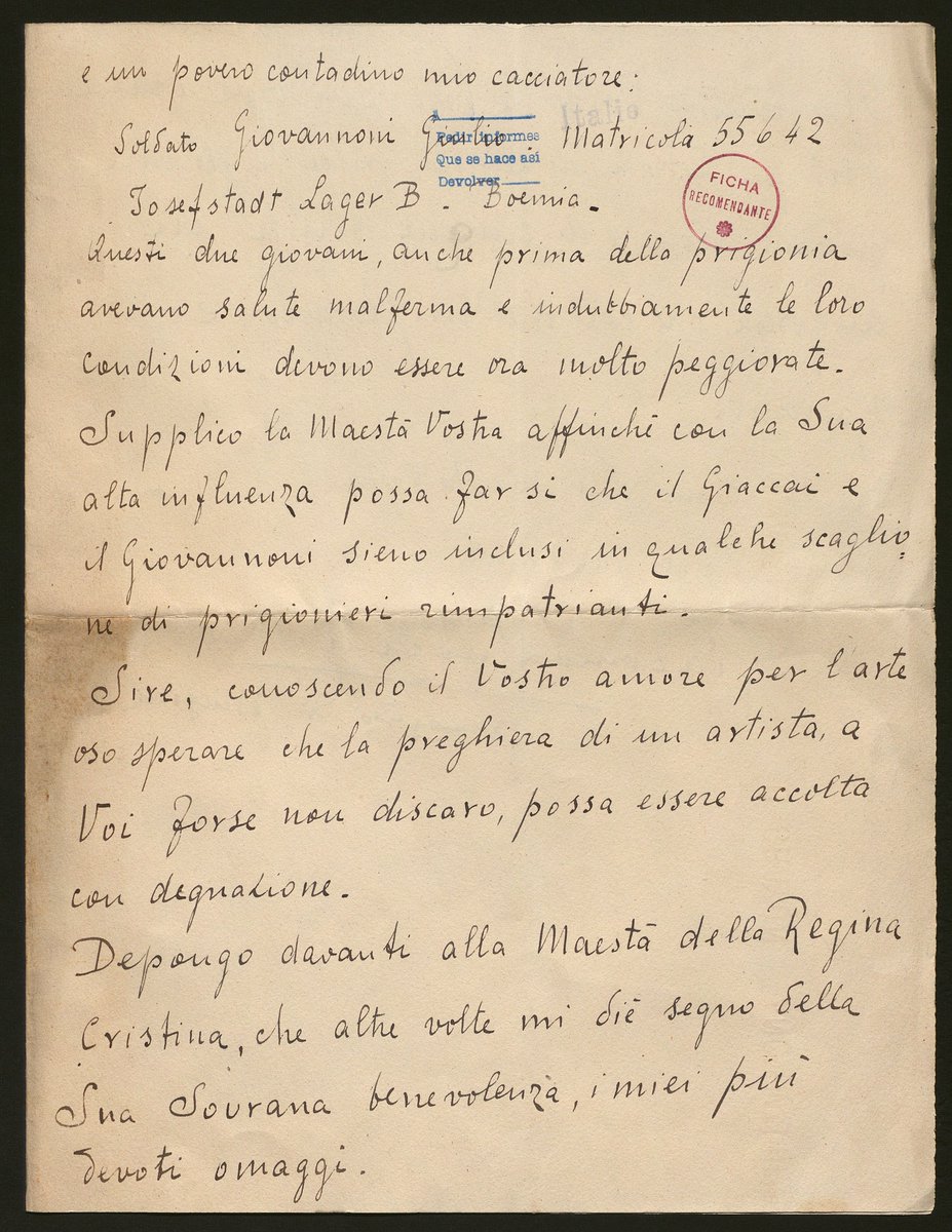 PatrimNacional's tweet photo. En nuestro micrositio podéis ver una muestra de esa documentación. Descubriréis que la mayoría de los casos comienza con una carta, como esta de Giacomo Puccini solicitando ayuda para localizar a un sobrino, perdido en la Gran Guerra.

"Cartas al Rey" → https://t.co/qkZ0TNaZfv https://t.co/jqzcq4Guoi