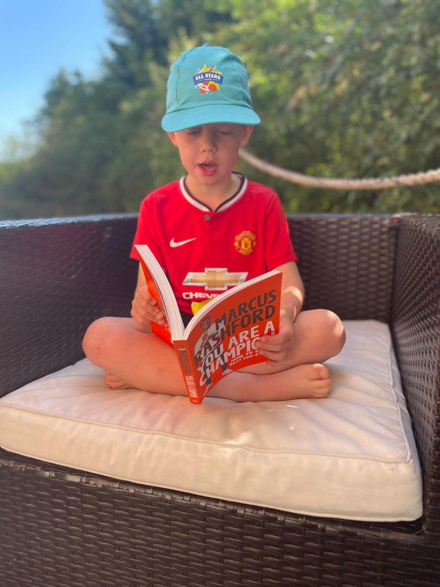Football camp today with @CCFC_Foundation  then his friend has introduced him to a new book by @MarcusRashford @magorciwprimary @undyjuniorsafc #YouAreAChampion