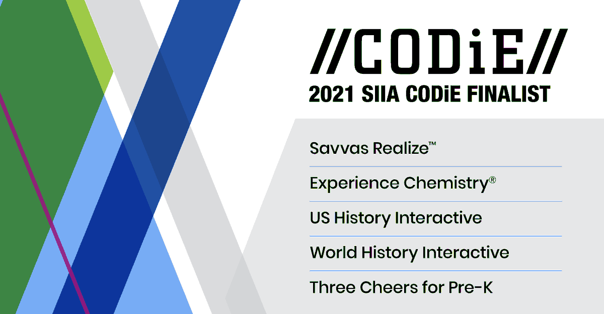 bturner96's tweet photo. 🙌 We're honored to be recognized as a 2021 SIIA CODiE Award Finalist in four #edTech categories! Learn more: https://t.co/K4tOOfyLxP #edchat #sschat #ngsschat #prek #CODiE21 https://t.co/Yy8dVoVC9k