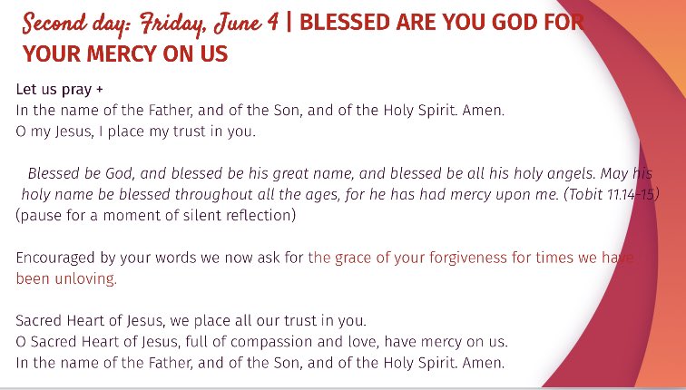 Second day of The Novena:  BLESSED ARE YOU GOD FOR YOUR MERCY ON US