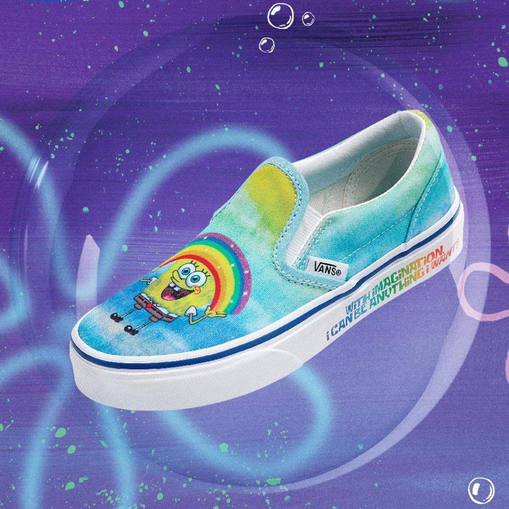 SpongeBob's tweet photo. From "Imaginaaation" to IRL: the @Vans x SpongeBob SquarePants collection is available now. 

Dive into the full assortment of footwear, apparel, and accessories at https://t.co/uIryo3Kyrg https://t.co/YzaDd32KPR