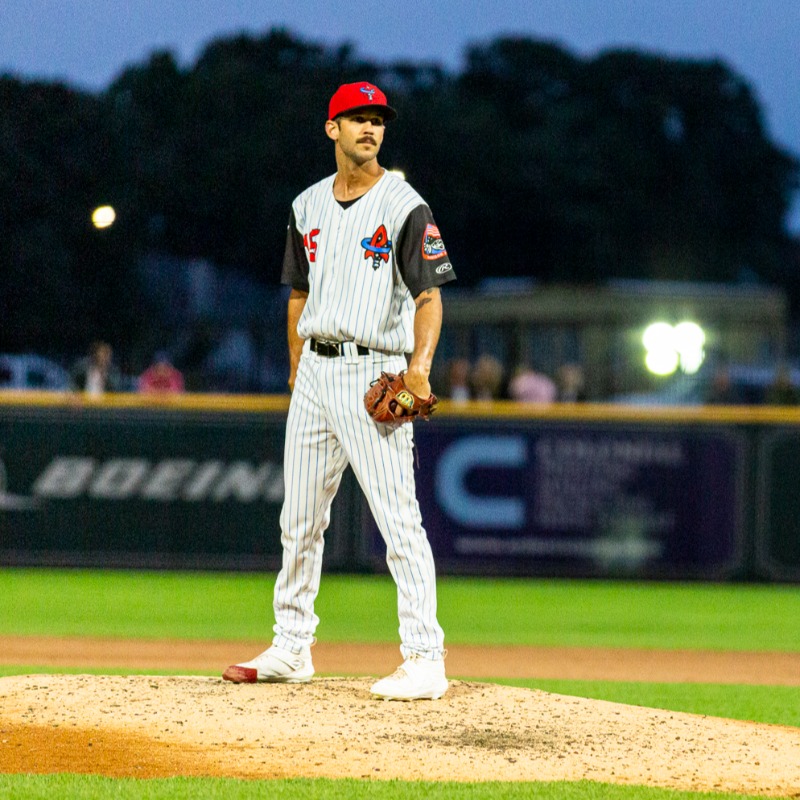 trashpandas's tweet photo. "If I can smile every time I'm on the mound, that’s a victory for me."

@Lovegrove19 earned the first #TrashPandas win and throws 95. But there's much more to the 26-year-old from South Africa.

On pitching with joy, the importance of mental health, and the search for everything: