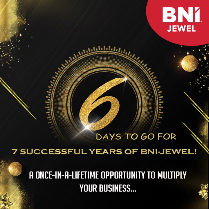 A Most Awaiting Even Arriving!!!

This makes 'BNI JEWEL' the most interacting chapter among all and the members of the JEWEL chapter can build more relationships with 'Positive Attitude & Recognition'.

#bni #bnijewel #business #bnionline #bnijewelanniversary
#businessnetworking