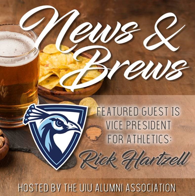 Grab your favorite drink and snack and join your Peacock Family for an athletics update on June 7 at 7! Rick Hartzell will share how the Peacocks adapted to change this year and more. To RSVP &amp; access Zoom instructions: uiu.edu/alumni-events. Pre-register to enter a giveaway.