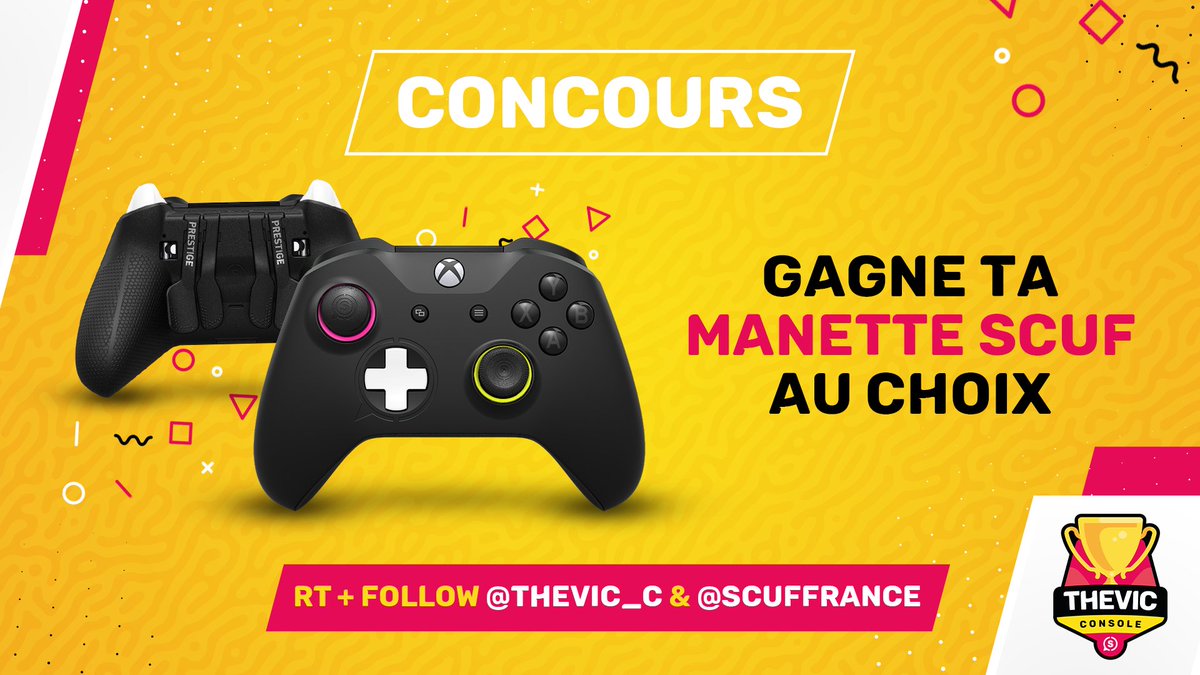 TheVic_c's tweet photo. A l'occasion du Tournoi, @ScufFrance a une petite surprise pour vous, ça vous dirait la manette de votre choix à gagner? 🤙

Il te suffit de #RT ce tweet et follow @ScufFrance &amp; @TheVic_c 🔥

En attendant, allez choisir votre manette ➔  https://t.co/6vCHf4TarH https://t.co/PTlW0CktVT