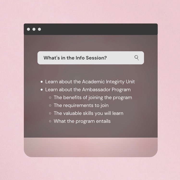 UTM_AIU's tweet photo. Are you interested in the Student Ambassador Program? 🤔🤔

Join us for an Info Session about the Student Ambassador Program: 
🗓Wednesday, June 9th, 2021
🕠 4:00 to 5:00 pm 

Register using the link in our bio or at 
📝 https://t.co/E2TJGeKVz1 https://t.co/tPqUHCGaFo