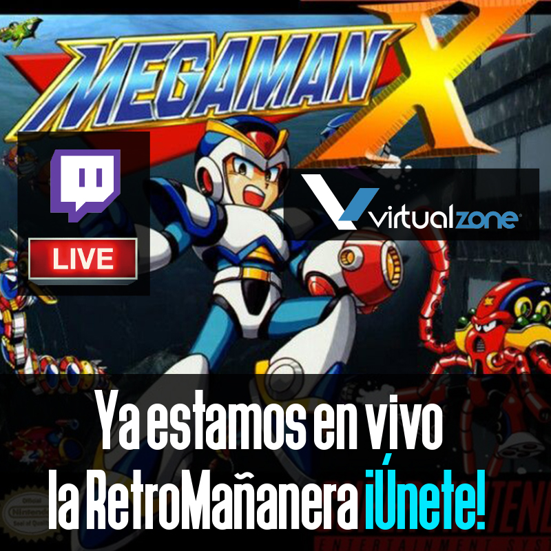 V1rtualZon3's tweet photo. El futuro es hoy, MegaMan X en la #RetroMañanera ¡Ya estamos en vivo, acompáñanos!
➡️ https://t.co/oYcTrTLYLQ ⬅️
#VirtualZone #ADNGamer #BornAsGamer #MegaMan #RetroGaming #JuegosRetro #SuperNintendo #SNES https://t.co/AXVFzHGgMS