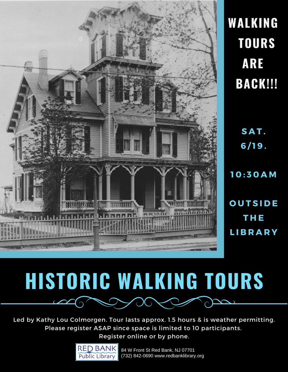 Red Bank Historic Walking Tours are back! Register here: buff.ly/3pgk2Yt