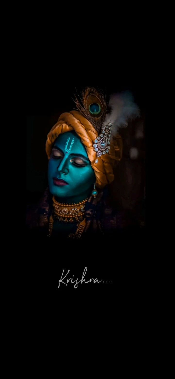 Hình nền HD Krishna black background hd wallpaper đẹp và miễn phí