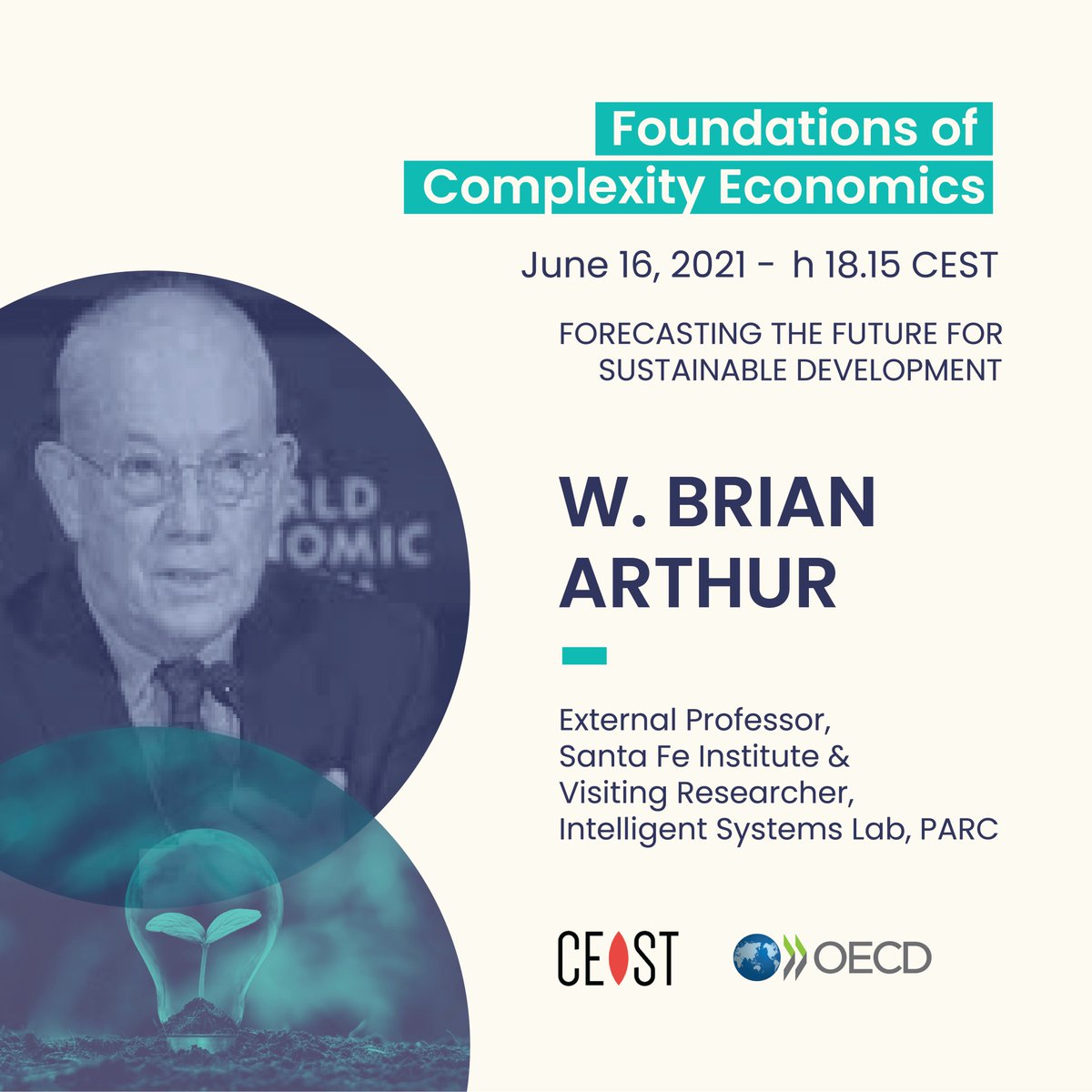 CEST_Official's tweet photo. Our conference #Forecasting4Sustainability will start on June 16 with a lecture by @AndreaSaltelli on #ResponsibleModelling; the day will close with a lecture by W. #BrianArthur on Foundations of #ComplexityEconomics. Full program at https://t.co/Ib6cQskBGU
#INETxOECD #CESTEvents https://t.co/7S2Qvu5tpA