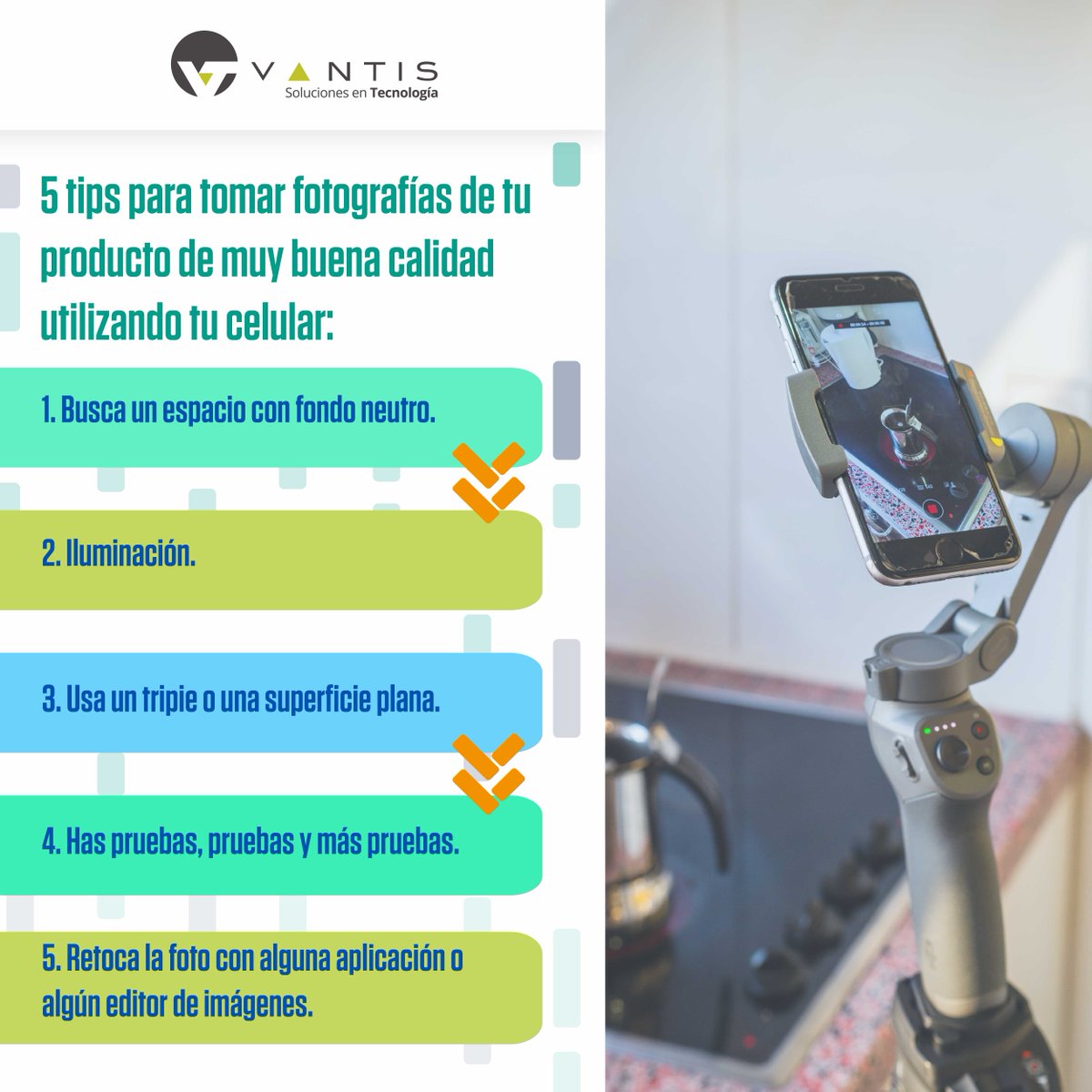 Vantis_mx's tweet photo. Sabemos que a veces el emprendimiento puede ser difícil, pero esto no impide que tu producto se pueda ver más atractivo sin necesidad de una cámara profesional. Aquí te compartimos 5 tips. 📱

#Fotografía #FotografíaDeProducto #FotoProfesional #Tips #ProductShot https://t.co/g3c20jKrFf