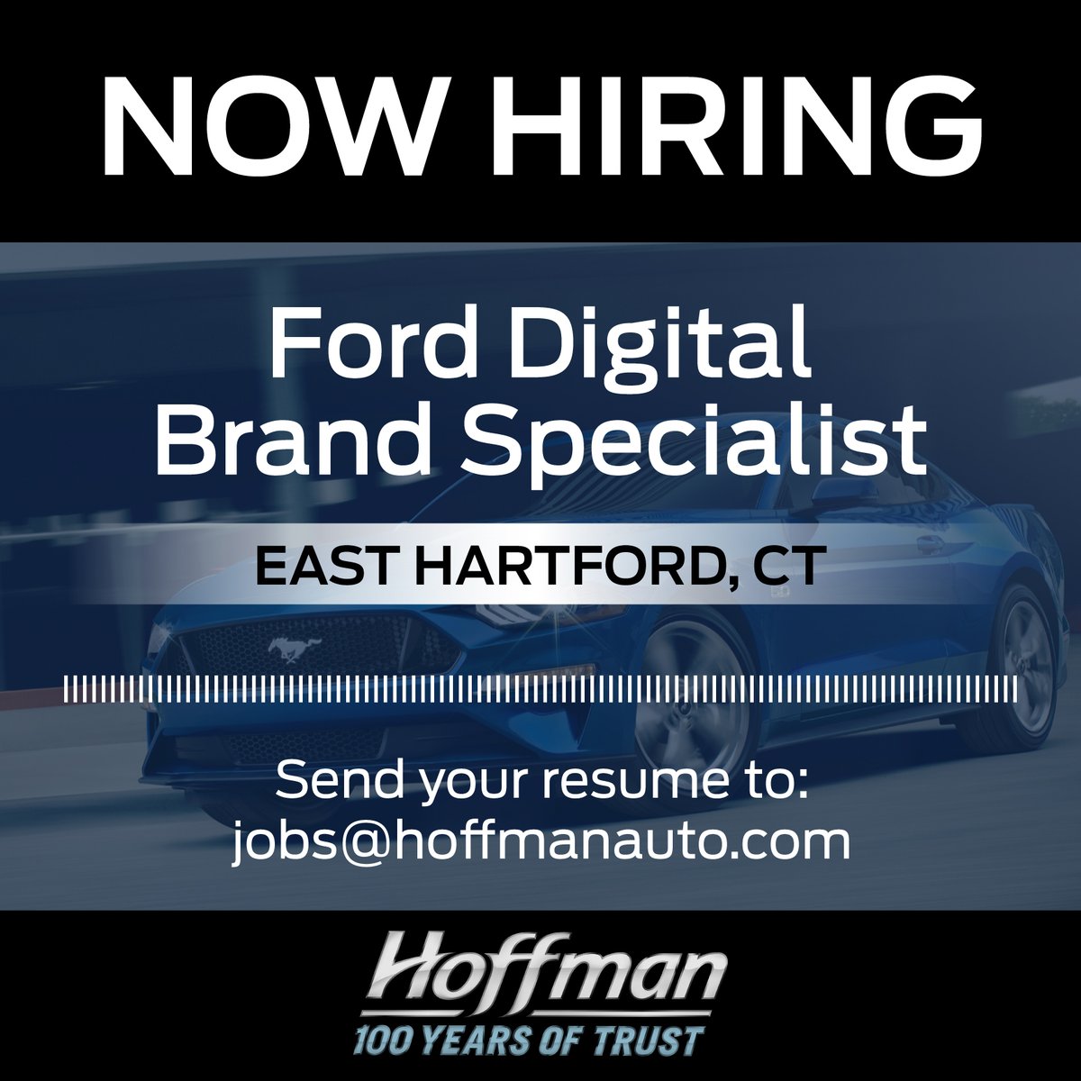 HoffmanFordCT's tweet photo. Start your career with Hoffman today!
.
#careeropportunities #jobs #ct #connecticut #cthiring #ctemployment #hiring #nowhiring #recruitment #hotjobs #jobboard #job #careers #jobhunt #employment #work #ford #jobopening https://t.co/Kl8NGZpR61