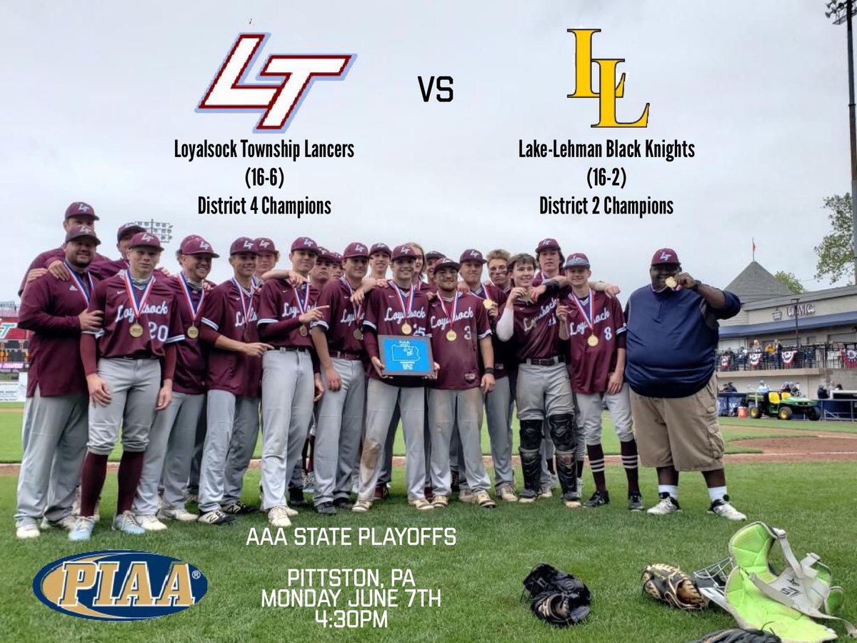 The Loyalsock Lancers (16-6) will open up the PIAA AAA State Tournament against Lake-Lehman (16-2) in Pittston, PA. Ticket information will be shared soon #ForTheTeam #LancerPRIDE