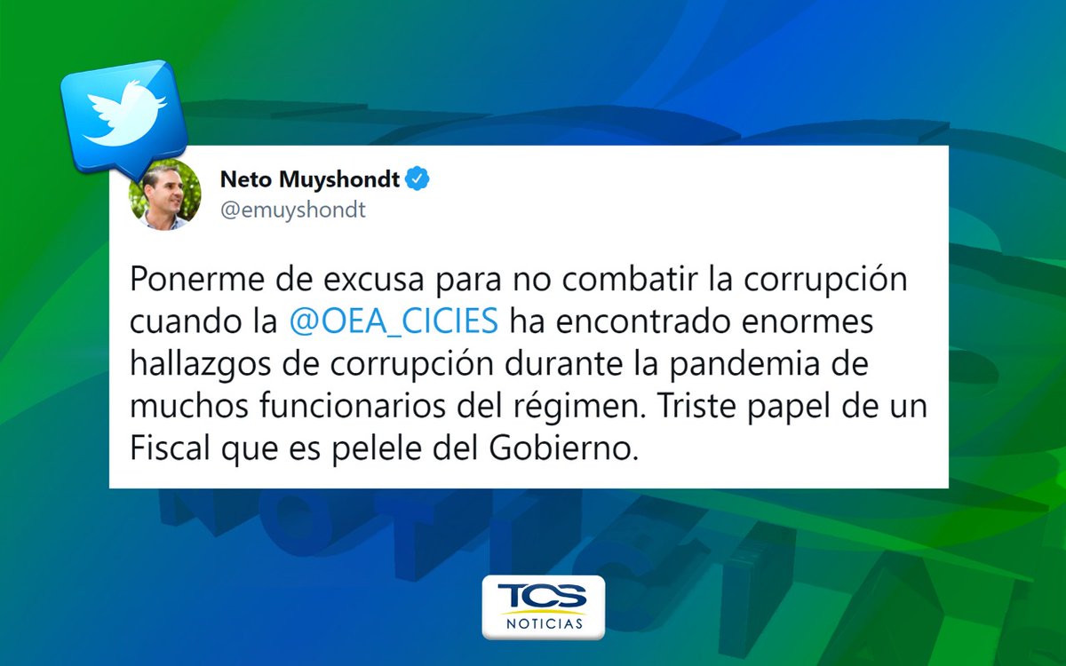 tcsnoticias's tweet photo. #ElTuit
@emuyshondt considera que es una “excusa” que la @FGR_SV haya finalizado el convenio con la @OEA_CICIES luego que el secretario general de la OEA, Luis Almagro, anunció que lo había nombrado como su asesor. https://t.co/5OTKdp6dZO