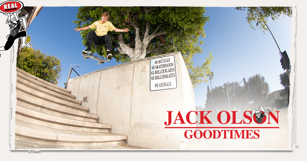 Jack Olson's "Good Times" Part is now live! 
youtu.be/0KCh05mXnqk
With Ishod Wair, Tanner Van Vark, Patrick Praman, Gage Boyle, Mason Silva, Zion Wright, Dennis Busenitz, Jafin Garvey, Robbie Brockel, Dan Mancina, Harry Lintell, Hermann Stene, Christian Henry &amp; Kyle Walker❤️