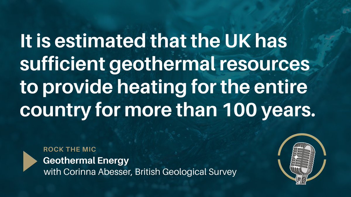 NEW PODCAST 🎙

This month, we discuss the future of geothermal energy in the UK &amp; how mine water energy can help decarbonise our heating.

🎧 Spotify: ow.ly/zwMR50F0gGO
🎧 Google: ow.ly/4icI50F0gRt
🎧 Apple: ow.ly/QMDx50F0TZn

#Geo4NetZero #WorldEnvironmentDay