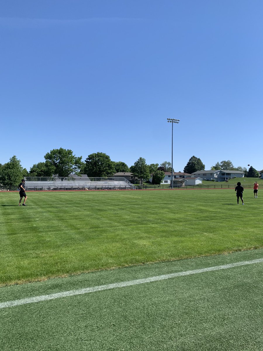 From Ames to my Iowa home. Boys throwing it around on the sacred acre where I ran...special dad vibes.