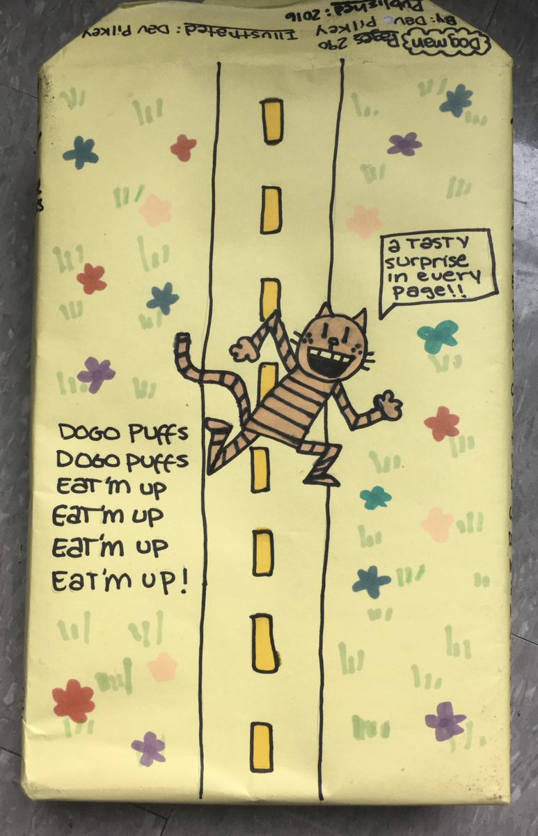 Miss_Bearden's tweet photo. I am just dying over this Dog Man cereal box book report!! 😍Our "ingredients" section is where we listed things like the plot, characters, and setting! https://t.co/8u3SjUiOpQ