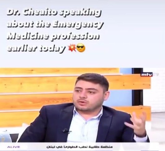 jana_abuorm's tweet photo. We are proud of our alumnus @MohamadAliChea1, who is discussing @EMIG_LC in this interview. EMIG_LC is an organization he founded in 2018. Mohamad graduated from @AUB_Lebanon with an MD degree and an incoming emergency medicine resident at the University of Toledo.@Hhhsinfo https://t.co/qzUGxhMibm