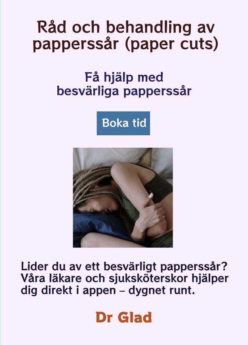 Råd och behandling av papperssår