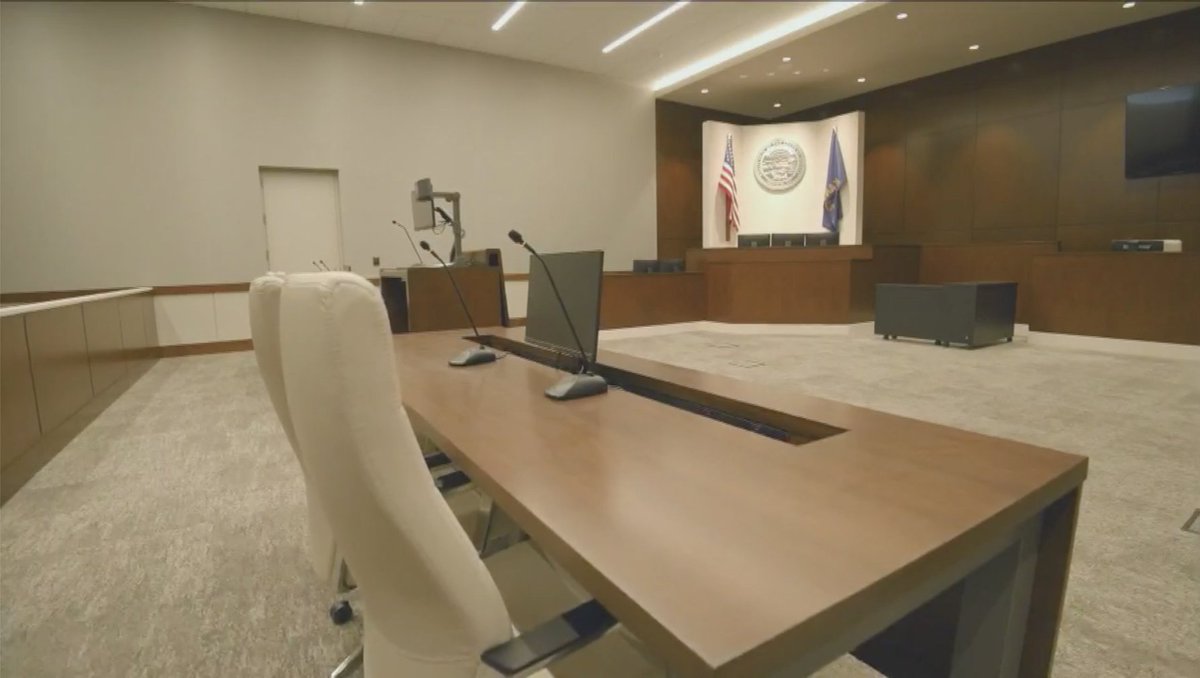 KC_InjuryLaw's tweet photo. Attorneys Dustin Crook and Caleb Biesterveld had the opportunity to tour the new Johnson County Courthouse this week! 🧑‍⚖️ https://t.co/gbBVAraDLC